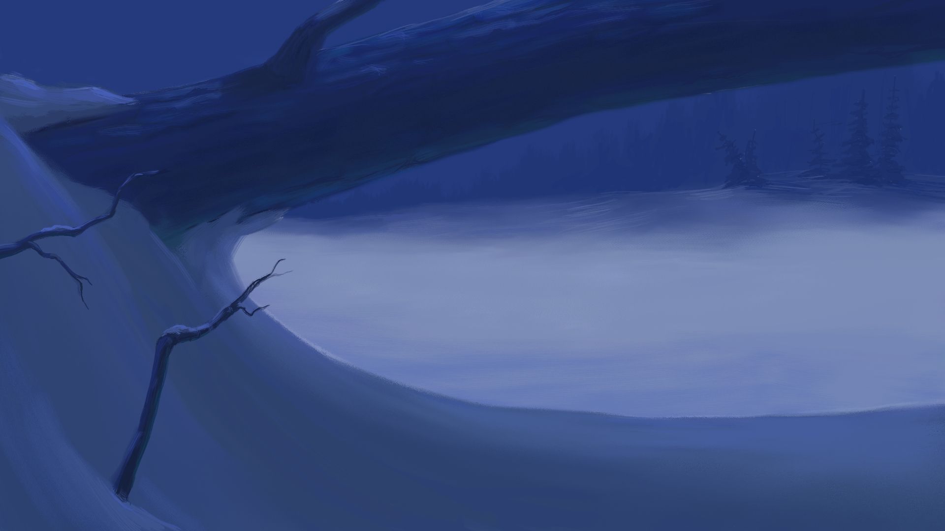 Animation background and overlay. Corel Painter.